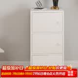 雅美乐书架落地简易书柜带门卧室书房阳台飘窗置物小柜子 三门