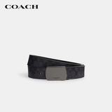 蔻驰（COACH）【品牌直供】男士板扣38MM双面腰带黑CY941礼物商务送男友次日达