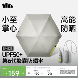 蕉下（beneunder）防紫外线遮阳伞太阳伞防晒伞五折黑胶胶囊晴雨伞BM525卷轴灰