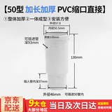 百蒂安50/75/110PVC其他内外插直接雨水下水管子缩口内接延长快速接头 50内外插直接【加长款】