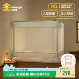 美朵嘉A类婴儿防摔蚊帐床围栏二合一1.8x2米家用三开门若草【抑菌防螨】
