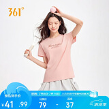 361°t恤衫女夏季新款潮流休闲宽松运动正肩上衣服短袖女装662629106-5