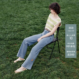 ONLY夏季凉感冰氧酷高腰显瘦直筒裤牛仔裤女|124232025 J33 350水洗牛仔蓝 S (160) 64A（卡码拍大）