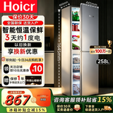 Hoicr冰箱【家电补贴20%】一级能效双门家用出租房大容量冷藏冷冻两用节能电冰箱三开门 258L318快速冷冻【高端智享】