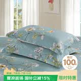 艾薇 A类枕头套纯棉家用全棉单人枕套一对枕芯套 清馨花园 48*74cm