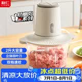 利仁（Liven）绞肉机家用料理机辅食机绞菜多功能一体机搅拌机电动切菜机加厚玻璃杯2升 JRJ-W2509
