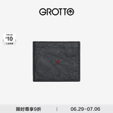 个乐经典羊皮短款钱包手工真皮多卡位卡夹卡包情侣礼物 经典黑（木马）