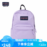 JANSPORT杰斯伯书包轻便双肩包男女旅行包简约背包电脑包学生校园 4QUE5M9暮山紫/风信紫-隔层+侧袋
