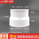 百蒂安油烟机变径接头大小头排风管烟管变径圈配件风管转换100转75 PVC加厚 180(内径)变160(内径)