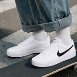 耐克（NIKE）男鞋板鞋 2026新款秋季时尚运动鞋舒适耐磨低帮运动休闲鞋滑板鞋 COURT/简约白黑 42.5