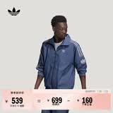 adidas宽松日常舒适运动夹克外套男女春季新款阿迪达斯官方三叶草   深蓝（推荐选大一码)   S