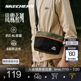斯凯奇（Skechers）轻量斜挎包休闲男女防泼水运动单肩包潮流百搭经典时尚包 深墨绿/00L2 均码