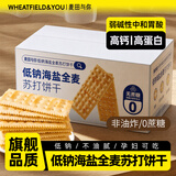 麦田与你低钠海盐全麦苏打饼干无糖咸味小梳打碱性胃酸孕妇零食500g