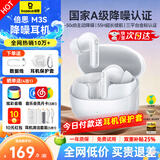 倍思（BASEUS）M3s 入耳式降噪蓝牙耳机 -50dB金标认证55小时长续航真无线蓝牙6.0适用于苹果华为小米vivo手机 【排行榜TOP1】M3s白 -晒单返10元