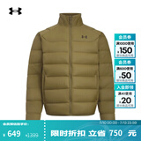 安德玛（Under Armour）UACore男子轻质运动休闲短款鸭绒羽绒服6010876 卡其军绿320 XL 建议拍大一码