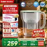 倍世（BWT）德国净水壶G5滤水器母婴家用净水器套装4.3升大容量益家Pro进口滤芯过滤水壶礼品沧浪青 镁离子套装+1壶6芯【半年装】