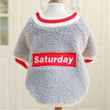 迪普尔宠物狗狗衣服猫衣服泰迪小狗幼犬秋冬季服装小型犬* 灰色M：建议8-11斤内