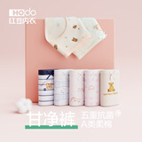 红豆（Hodo）女士纯棉内裤抗菌裆中腰透气少女式可爱印花亲肤透气三角裤四条装 724组合九（告白小熊） 4条 L (165) 建议100-120斤