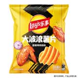 乐事（Lay's）大波浪薯片 香脆烤鸡翅味 135克 休闲零食 膨化食品