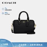 蔻驰（COACH）【品牌直供】女士ROWAN迷你手提波士顿包黑色CW328礼物