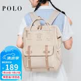 POLO双肩包女士大容量书包iPad电脑包包大学生旅行通勤背包送生日礼物