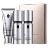 哈恩寡肽洗面奶礼物送男士油性肌肤控油磨砂洁面乳护肤三件套装哈 【控油四件套】洗面奶+水乳+面膜