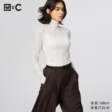 优衣库HEATTECH EXTRA WARM混纺高领T恤/长袖女装9%羊绒478954 478954/30浅米色 M