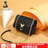 金狐狸（FOXER）牛皮女士包包女包大容量单肩包斜挎包小包轻奢女生女友生日礼物