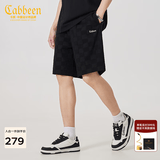 卡宾（CABBEEN）【棋盘格提花】宽松休闲短裤男2024夏新款潮牌运动五 煤黑色01 2XL (185) 54