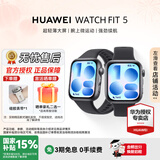 华为（HUAWEI）手表WATCH FIT 5【国补15%】蓝牙通话轻薄大屏健康管理强劲续航学生运动智能手表【华为官方授权】 【FIT 5】韵律黑 氟橡胶表带 【官方正品 原装速发】
