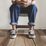马登低帮帆布鞋男韩版潮流百搭休闲板鞋男笑脸男士开口笑男鞋潮鞋子 黑色   38