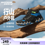 Skechers斯凯奇男童雪地靴户外棉靴儿童运动鞋冬大童棉鞋406415L 黑色/蓝色/柠檬色/BBLM 36