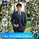 HLA海澜之家西服套装男轻商务经典平驳领套西男春秋