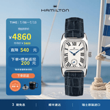 汉米尔顿（Hamilton） 汉密尔顿瑞士手表方形女表美国经典伯顿复古方表 礼物送女士 H13321611 蓝色皮带 23.5*27.4mm