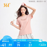 361°t恤衫女夏季新款潮流休闲宽松运动正肩上衣服短袖女装662629106-5