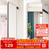 安尔雅 穿衣镜 家用衣柜镜子内置旋转隐形伸缩折叠试衣抽拉放衣橱全身镜