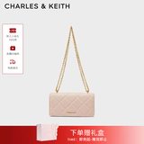 CHARLES&KEITH质感菱格链条小方钱包女包包女包生日礼物送女友CK6-10680924 Light Pink浅粉色 XS
