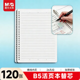 晨光（M&G）文具B5/120张活页本替芯 26孔可拆卸笔记本本子活页纸作业本横线内芯3本装APY9E20PA-2