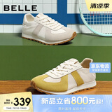 百丽轻氧舱阿甘德训鞋女学生轻便透气厚底休闲鞋B2660CM5 杏仁白 39