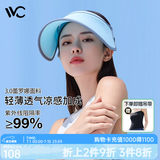 VVC遮阳帽夏季男女户外骑行太阳帽女神帽遮脸防紫外线防晒帽 【经典款】蓝色 可调节
