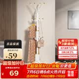 安尔雅衣帽架铁艺衣架落地卧室立式简易挂衣架室内多挂钩 豪华款白色