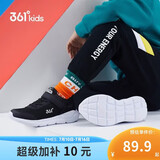361°儿童运动鞋跑鞋夏季男女中大童轻便舒适校园跑鞋 黑41