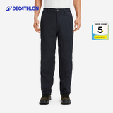 迪卡侬（DECATHLON）户外运动时尚休闲裤长裤工装男秋摇粒绒抓绒加绒保暖裤SOL 摇粒绒内里 - 经典黑 S