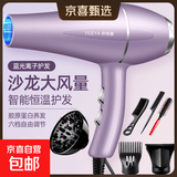 发廊大风吹风机家用大功率速干蓝光负离子电吹风机冷热风护发静音 1200W【超强飓风】优雅紫送6