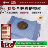 蜀国御 5斤装全荞麦皮颈椎硬枕头夏天舒适睡眠成人枕单人配棉枕套海洋蓝