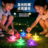 酷依宝七彩发光小陀螺儿童礼品塑料闪光玩具抗摔旋转解压指尖陀螺跨境爆