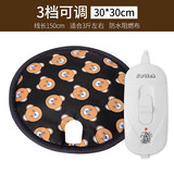 宠哆哆2025春秋宠物电热毯 小狗窝猫咪发热垫子防水耐抓小猫用小型恒温 3档圆形(防水咖啡熊30x30cm)