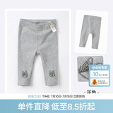 戴维贝拉（DAVE＆BELLA）童装女长裤儿童裤子女童打底裤婴儿开裆裤春秋宝宝衣服童裤休闲裤 灰色 80 cm（建议身高73-80cm）