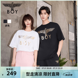 BOY LONDON夏季短袖情侣男女同款小熊涂鸦满印潮牌T恤N01909 黑色 XS 此款偏大，建议拍小一码
