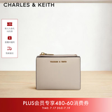 CHARLES&KEITH质感纯色包包女包多卡位短款钱包女士生日礼物送女友CK6-10680907 Ivory象牙色 XXS
